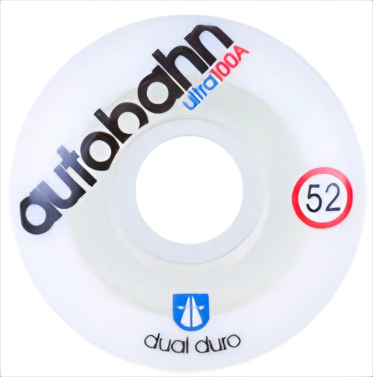 Autobahn - Dual Durometer Ultra Classics Wheels 52mm 100a - White/Clear