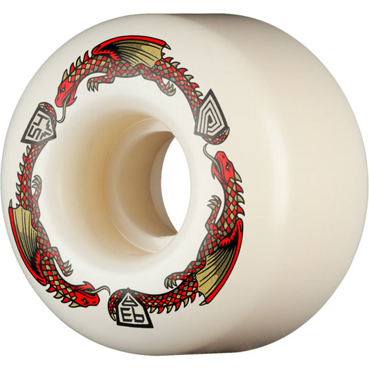 Powell Peralta - Dragons 93A - V4 Symmetrical Shape - Medium Ride Patch - 54mm x 34mm 93A V4 Skateboard Wheels 4pk