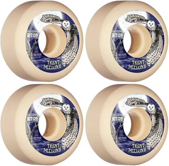 BONES - PRO STF SKATEBOARD WHEELS TRENT MCCLUNG BARN OWL 52MM V5 SIDECUT 99A