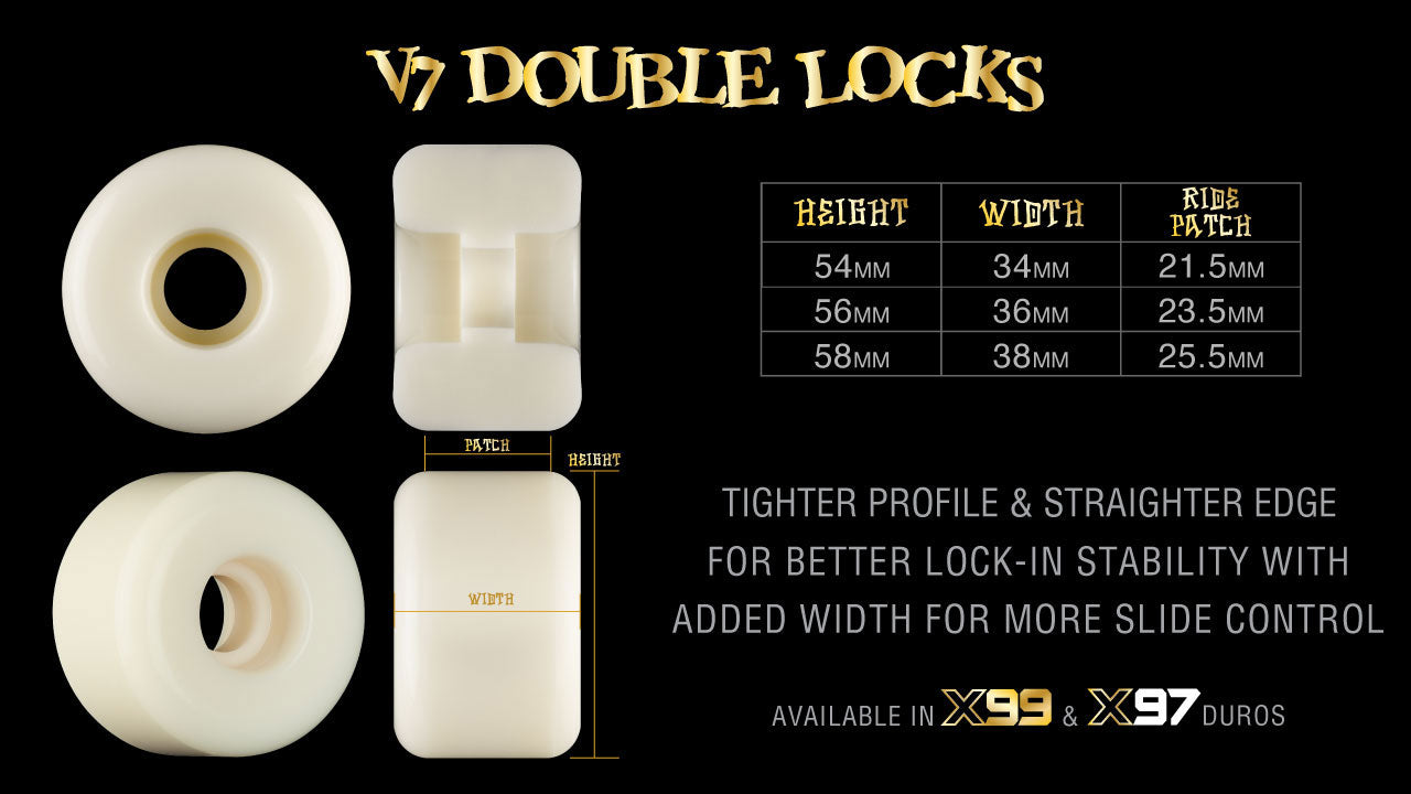 BONES - WHEELS X-Formula Skateboard Wheels Double Lock V7 54mm 97A 4PK White
