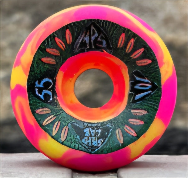 Speedlab - MPS 55mm/101A Wheels - Pink/Yellow Swirl