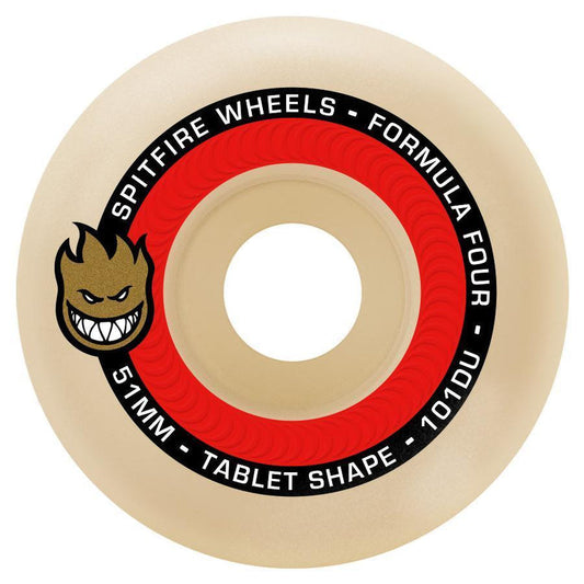 Spitfire - Formula Four Tablets Natural / Red Skateboard Wheels - 52mm 101d