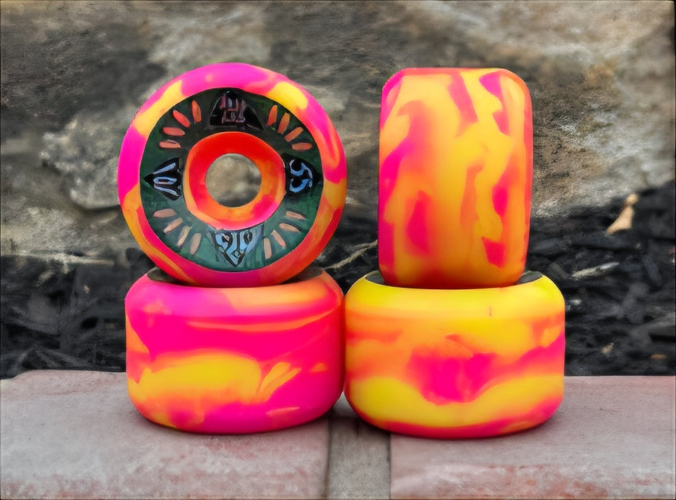 Speedlab - MPS 55mm/101A Wheels - Pink/Yellow Swirl