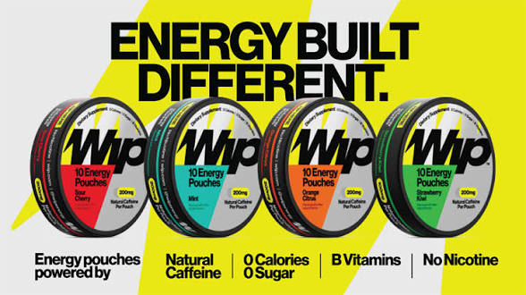 Wip Energy Pouches - | 200mg Natural Caffeine | Vitamins and Minerals | 4 Pack Assorted: Sour Cherry, Mint, Orange Citrus