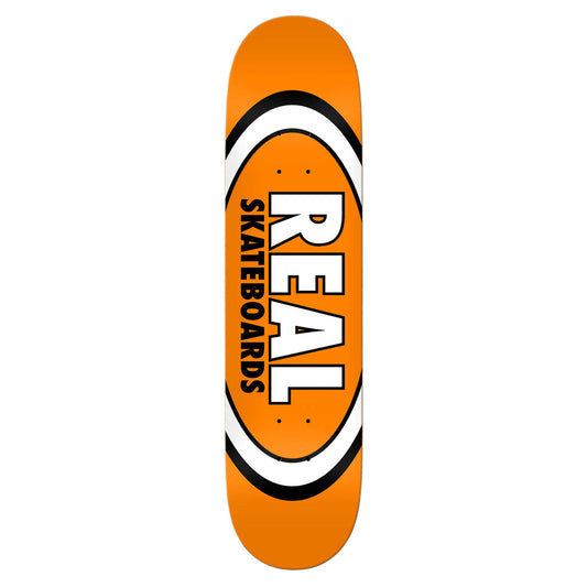 REAL - 7.5 TEAM CLASSIC OVAL TRUE MID SHAPE SKATEBOARD DECK