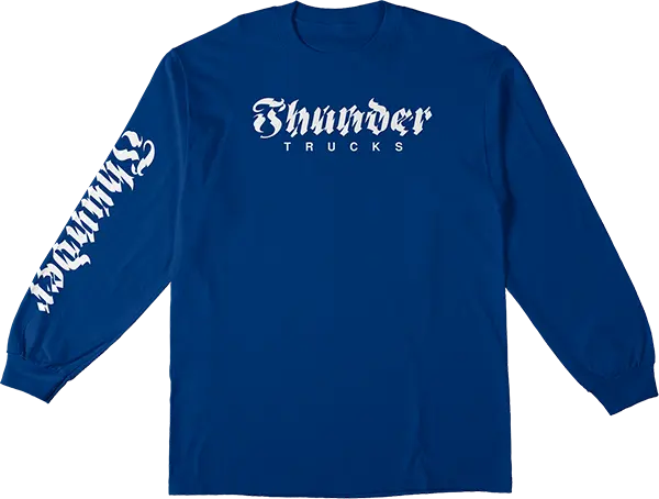 THUNDER - AFTERSHOCK LONGSLEEVE T-SHIRT -ROYAL & WHITE