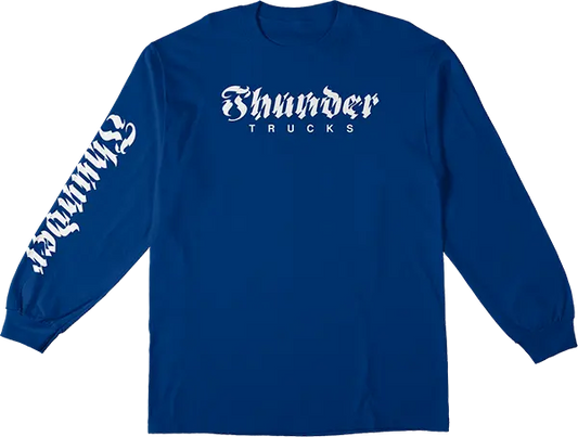 THUNDER - AFTERSHOCK LONGSLEEVE T-SHIRT -ROYAL & WHITE