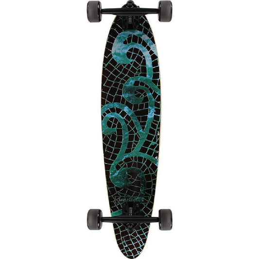 San Clemente Skateboards Mosaic Sea Pintail Complete Longboard - 8x34"