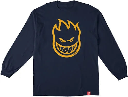 Spitfire - Bighead Long Sleeve Navy/Gold