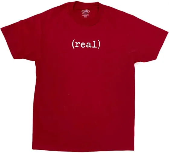 Real - Logo Lower Cardinal SS T-Shirt Red